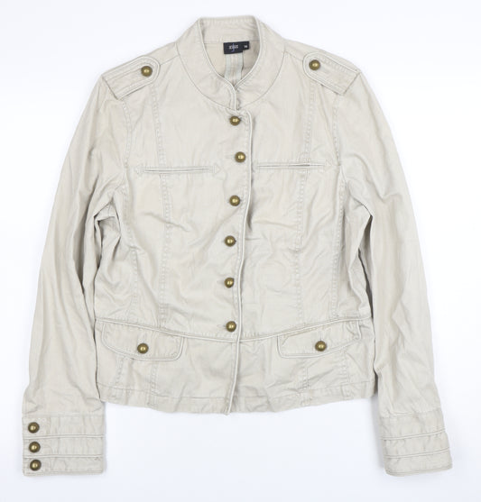 Jasper Conran Women’s Beige Military Cotton Jacket Size 16