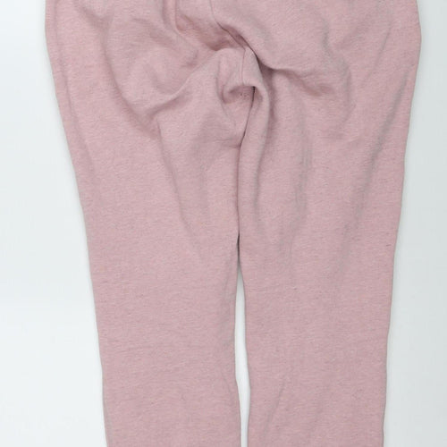 Superdry Womens Pink Jogger Sweatpants UK 16 Cotton Blend
