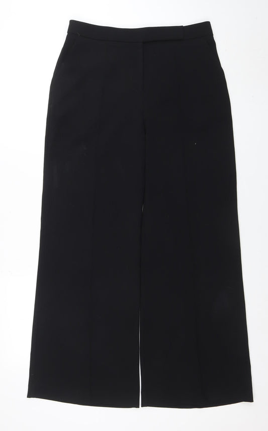 Oasis Women’s Black Wide-Leg Cropped Trousers Size 10