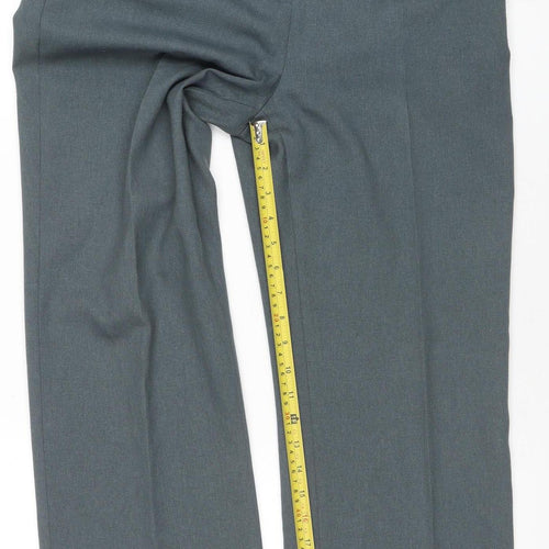 EWM Women Grey Size 12 Straight Leg Polyester Trousers