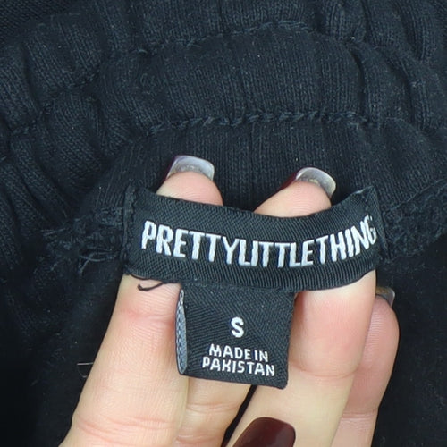 PrettyLittleThing Womens Black Jogger Sweatpants S Cotton Blend