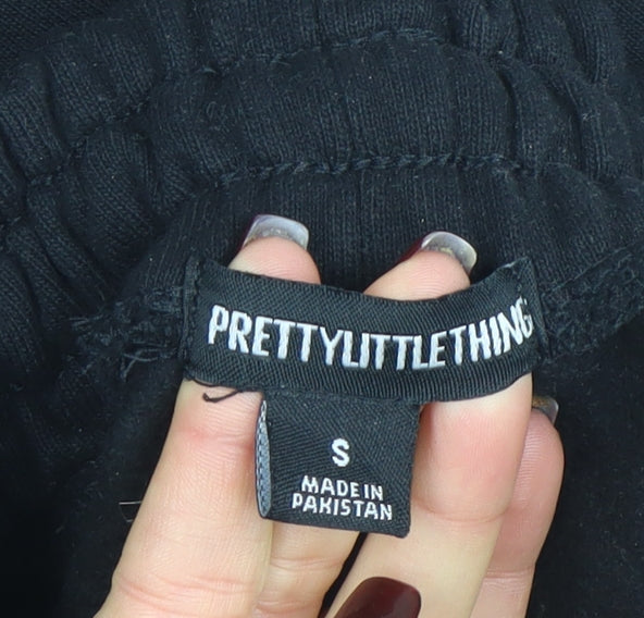 PrettyLittleThing Womens Black Jogger Sweatpants S Cotton Blend