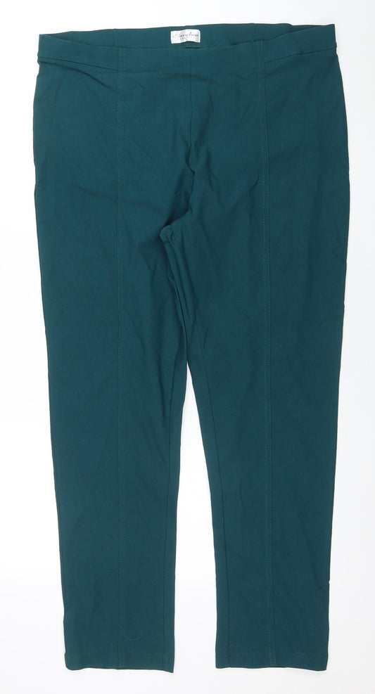 Emerald Classics Women's Green Stretch Trousers Size 20