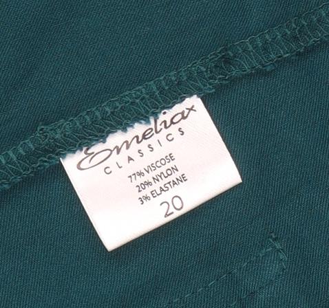 Emerald Classics Women's Green Stretch Trousers Size 20