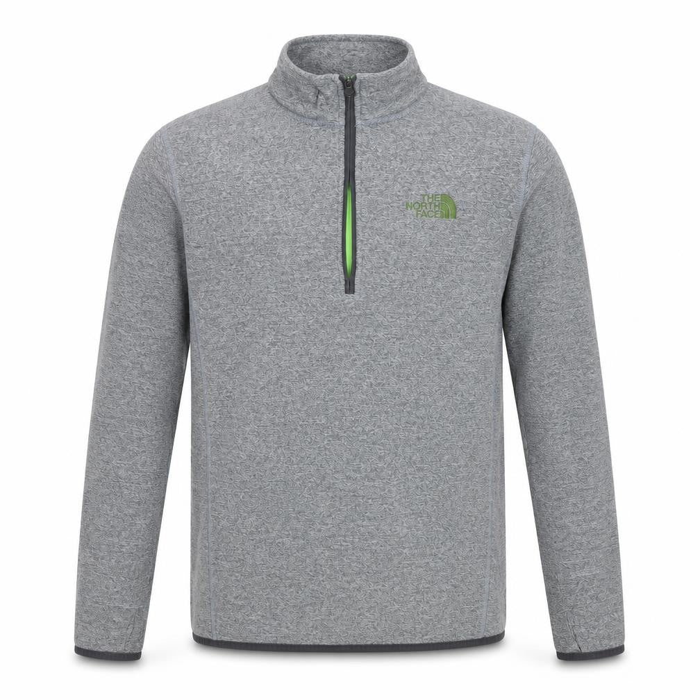 The North Face Men's Grey 1/4 Zip Fleece Sweatshirt Size S