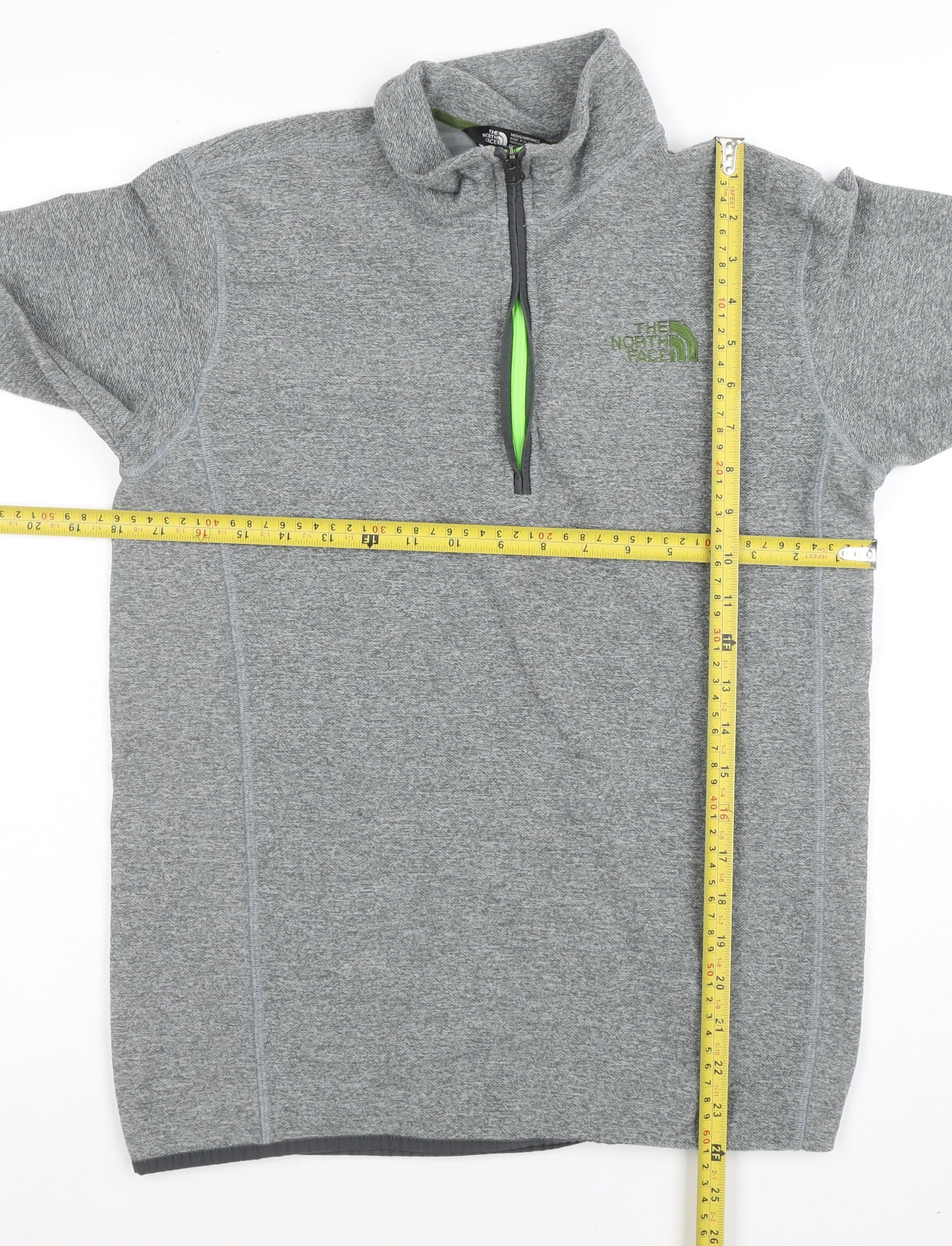 The North Face Men's Grey 1/4 Zip Fleece Sweatshirt Size S
