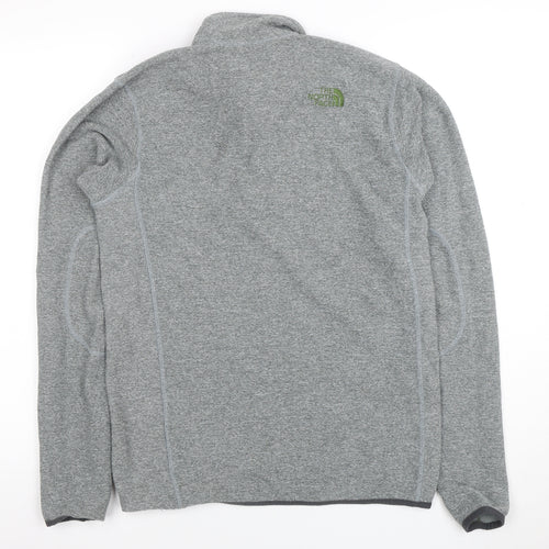 The North Face Men's Grey 1/4 Zip Fleece Sweatshirt Size S