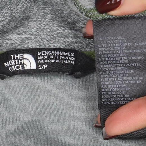 The North Face Men's Grey 1/4 Zip Fleece Sweatshirt Size S