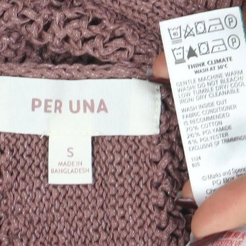 Marks and Spencer Per Una Women’s Purple Crochet Fringe Blouse Size S