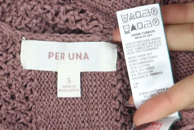 Marks and Spencer Per Una Women’s Purple Crochet Fringe Blouse Size S
