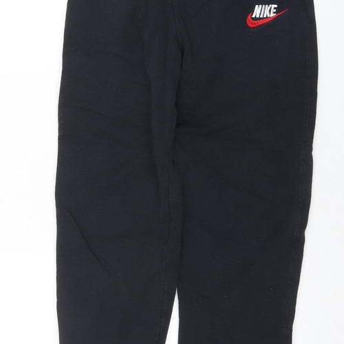 Nike Boys Black XL Jogger Fleece Sweatpants with Red Logo