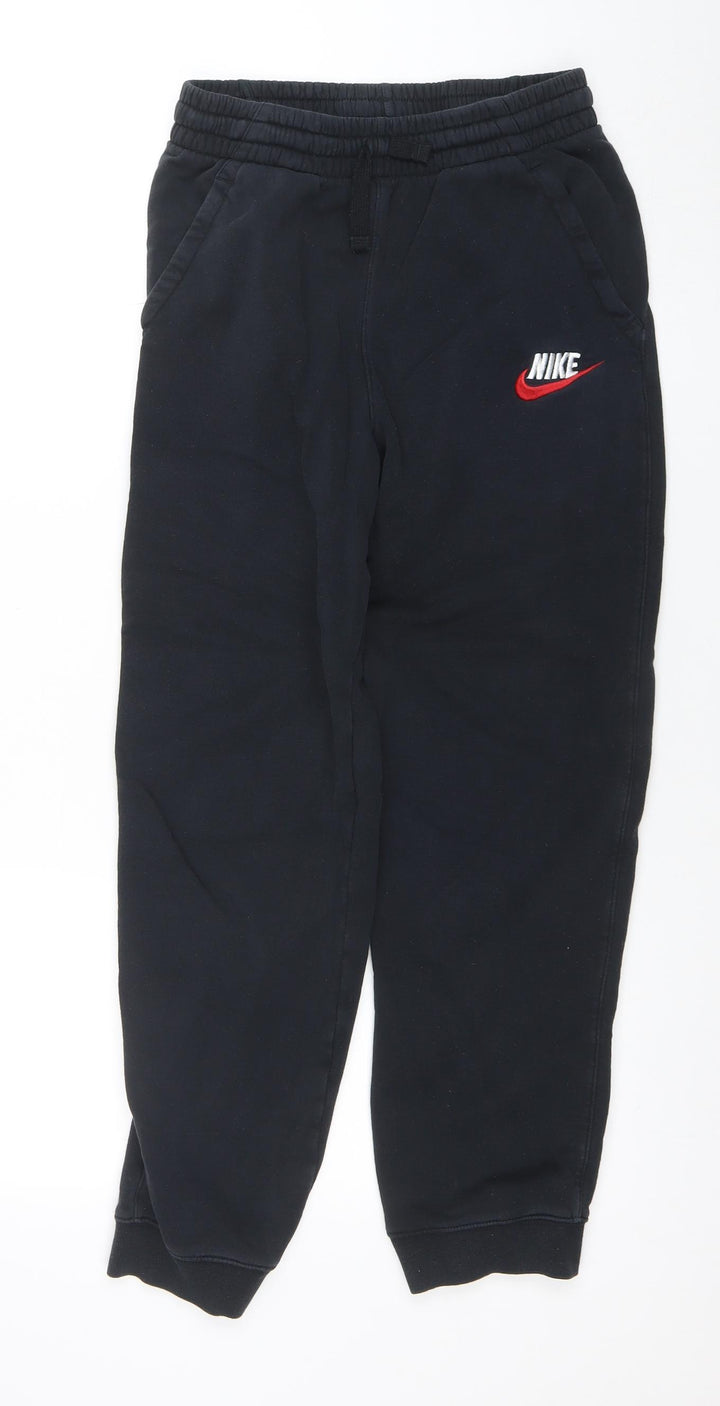 Nike Boys Black XL Jogger Fleece Sweatpants with Red Logo