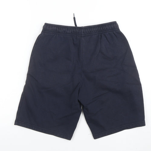Champion Boys Black 13-14 Years Sweat Shorts Elastic Waist Drawstring Activewear