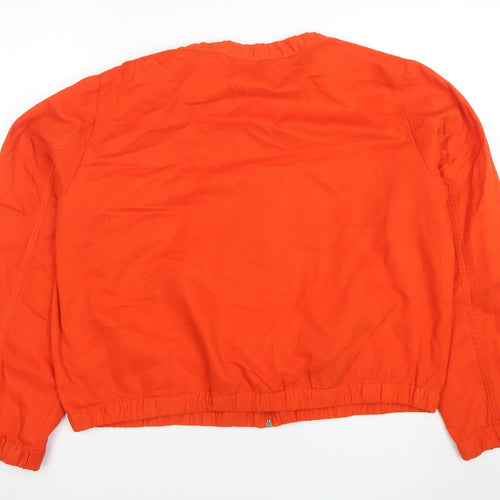 SimplyBe Womens Orange Cotton Zip-Up Basic Jacket Size 20