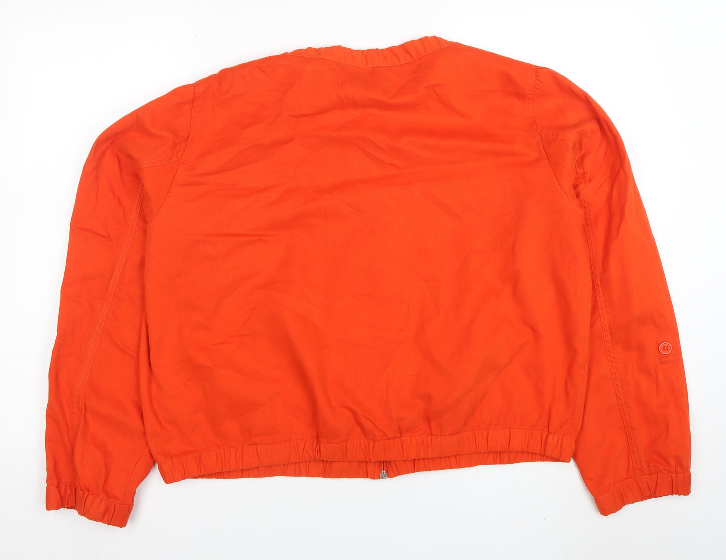 SimplyBe Womens Orange Cotton Zip-Up Basic Jacket Size 20