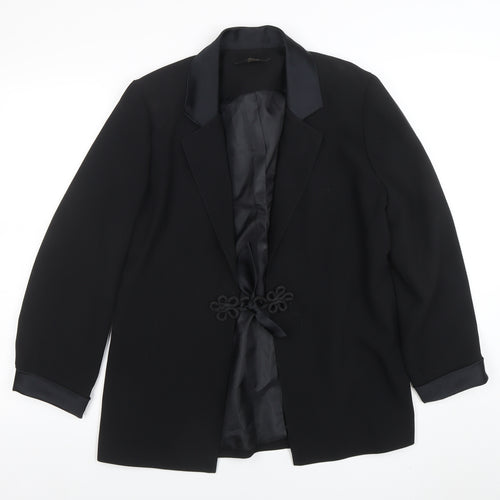 Eastex Women's Black Size 14 Shawl Collar Tuxedo Blazer