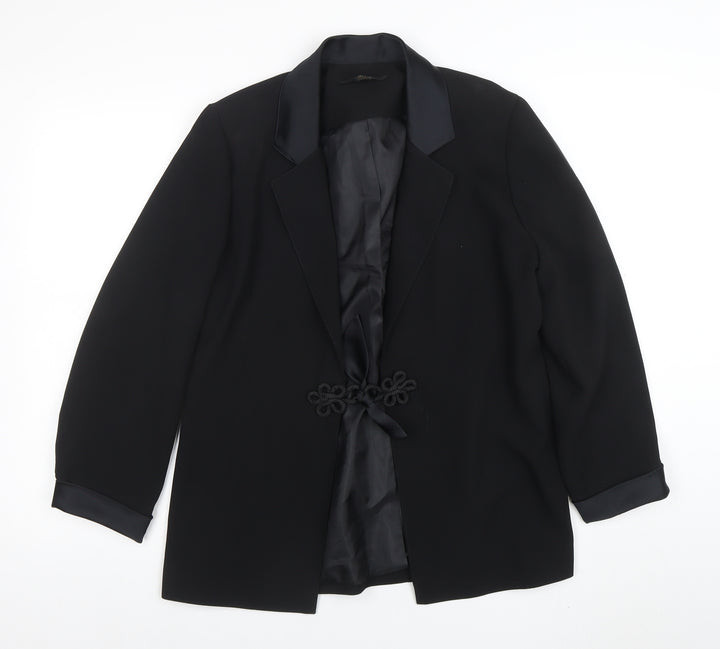 Eastex Women's Black Size 14 Shawl Collar Tuxedo Blazer