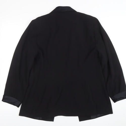 Eastex Women's Black Size 14 Shawl Collar Tuxedo Blazer