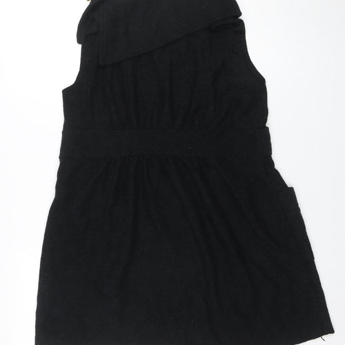 Pussycat London Womens Black Size 10 Sleeveless Pinafore Dress