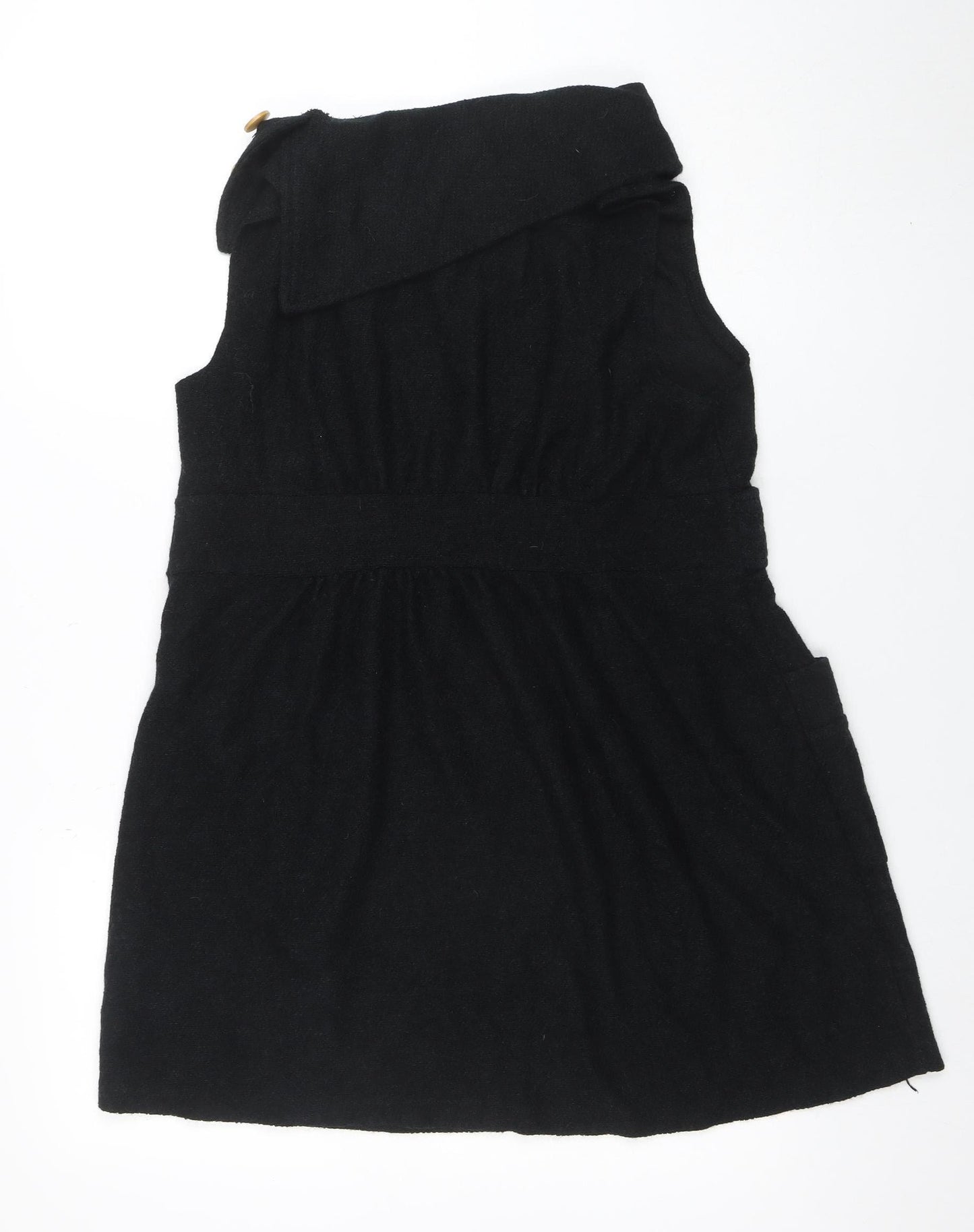Pussycat London Womens Black Size 10 Sleeveless Pinafore Dress