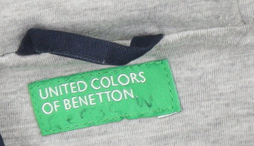 United Colors of Benetton Boys Blue Hooded Duffle Coat Size 6 Years