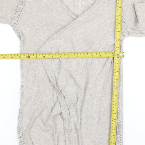 FatFace Women Beige Wrap Knit Cardigan Jumper Size 8