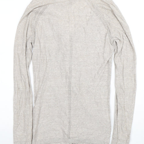 FatFace Women Beige Wrap Knit Cardigan Jumper Size 8
