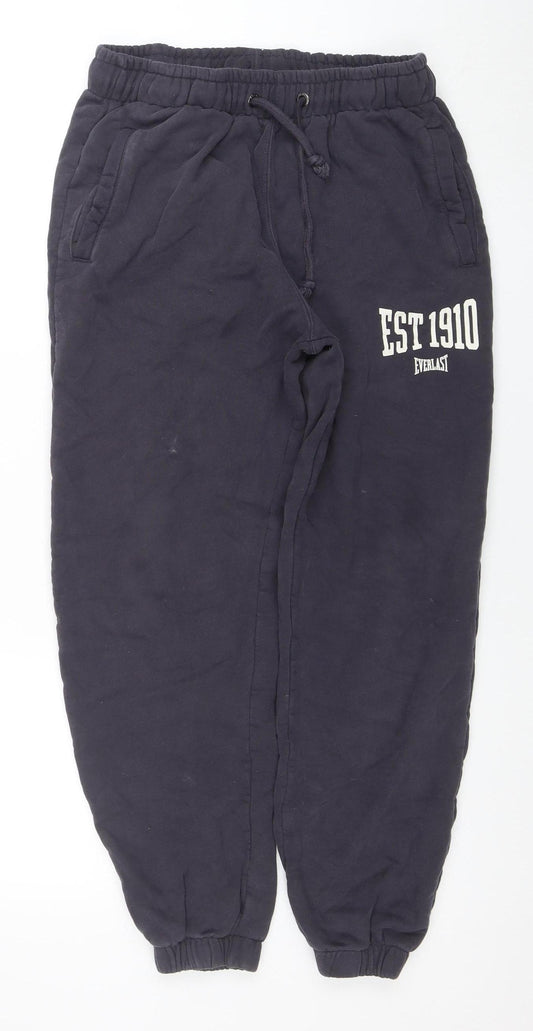 Everlast Women's Black Jogger Sweatpants UK 10 Elastic Waist Pockets