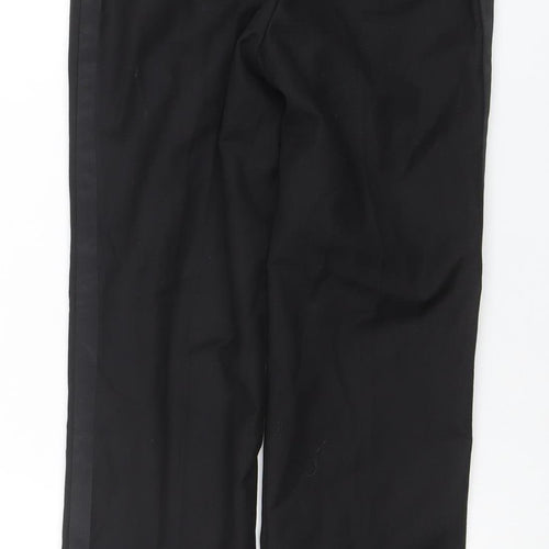 Romano Boys Black Dress Trousers Size 10 Years Formal Polyester Viscose