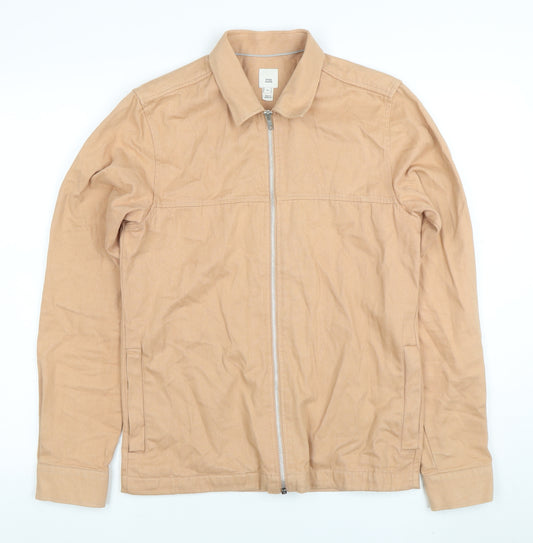 River Island Womens Beige Cotton Zip Up Jacket XS