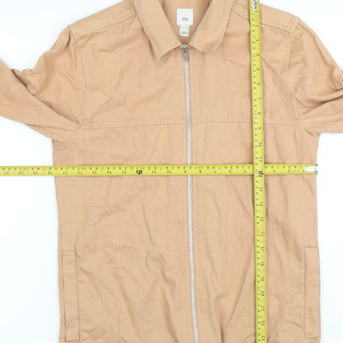 River Island Womens Beige Cotton Zip Up Jacket XS