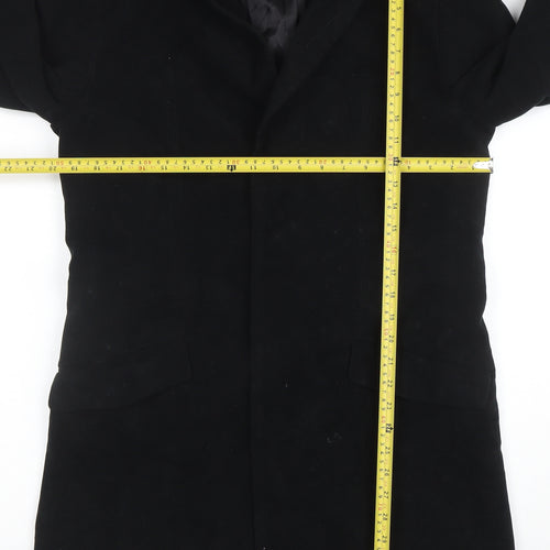 Ben Sherman Men's Black Cotton Overcoat Medium