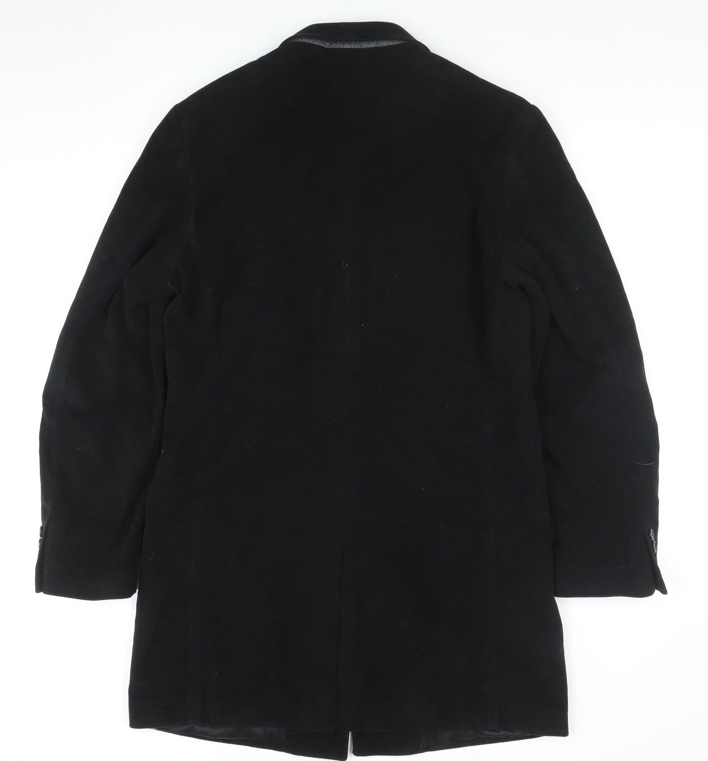 Ben Sherman Men's Black Cotton Overcoat Medium