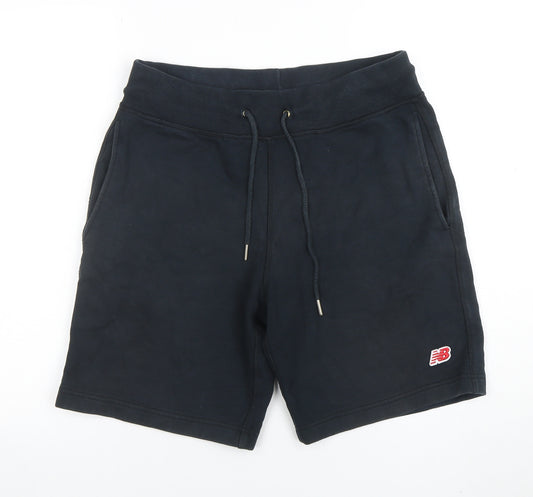 New Balance Men's Black M Sweat Shorts with Drawstring Waist