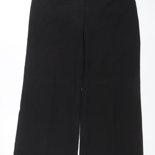 Oasis Women’s Black Wide-Leg Stretch Trousers Size 12