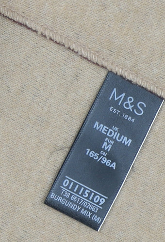 Marks and Spencer Women Burgundy Sleeveless Open Vest Medium