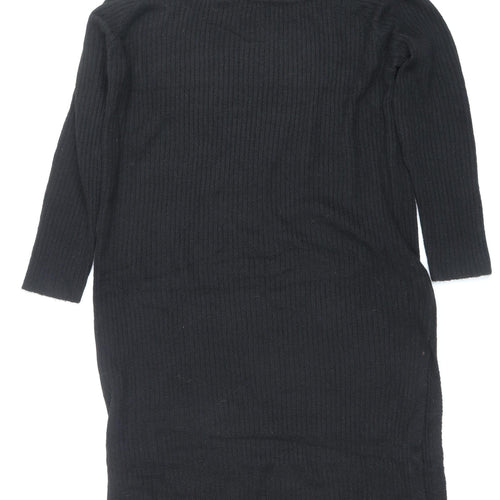 PrettyLittleThing Women’s Black Roll Neck Ribbed Knit Jumper 2XL Plus