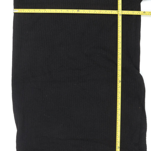 PrettyLittleThing Women’s Black Roll Neck Ribbed Knit Jumper 2XL Plus