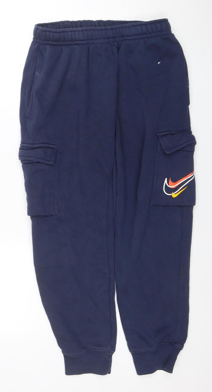 Nike Men's Blue Fleece Jogger Sweatpants S Regular Fit