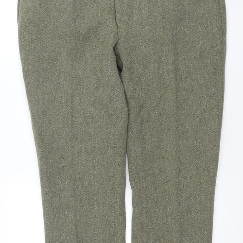 Beaver Men’s Grey Herringbone Wool Tweed Trousers Size 40 Regular