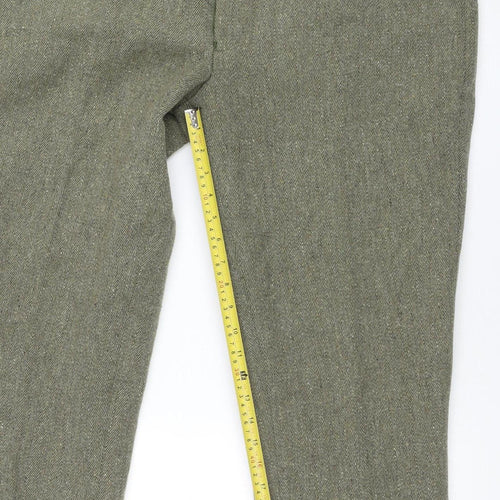 Beaver Men’s Grey Herringbone Wool Tweed Trousers Size 40 Regular