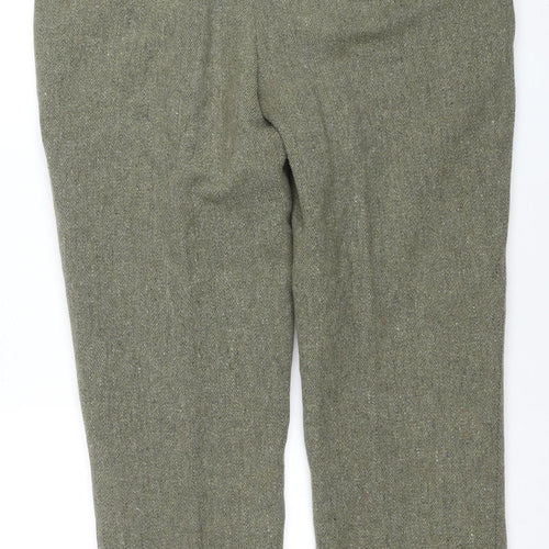 Beaver Men’s Grey Herringbone Wool Tweed Trousers Size 40 Regular