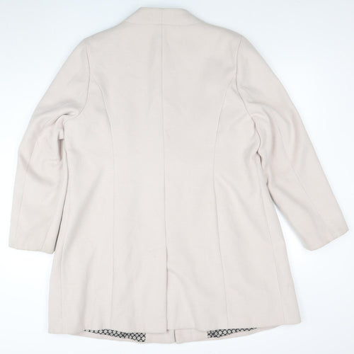 Marks and Spencer Women's Beige Long Overcoat Size 20 Classic Style