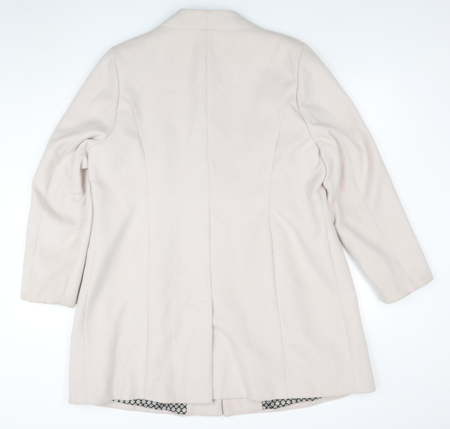 Marks and Spencer Women's Beige Long Overcoat Size 20 Classic Style