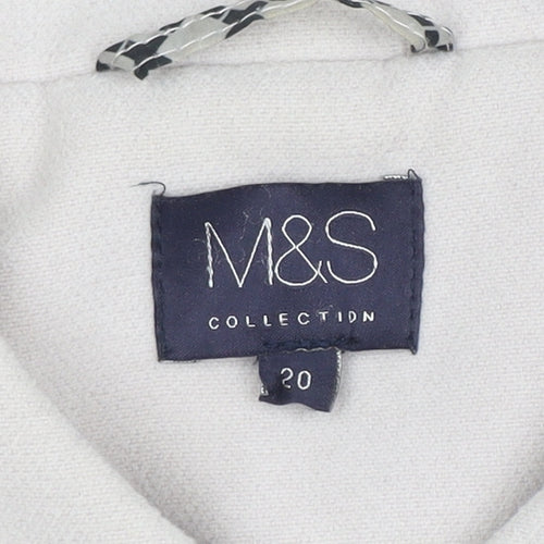 Marks and Spencer Women's Beige Long Overcoat Size 20 Classic Style