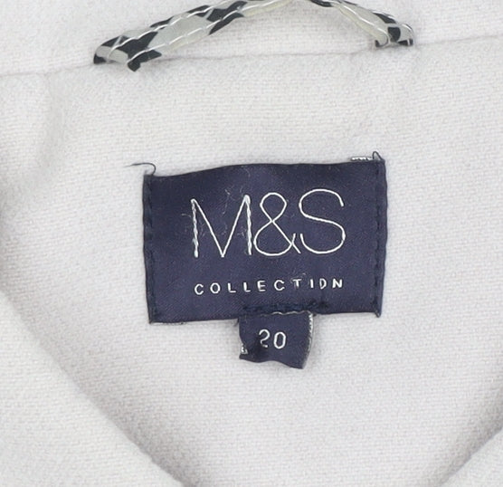 Marks and Spencer Women's Beige Long Overcoat Size 20 Classic Style