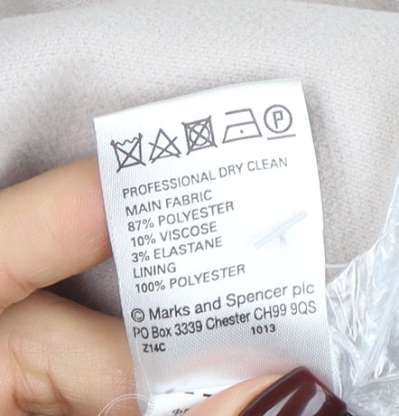 Marks and Spencer Women's Beige Long Overcoat Size 20 Classic Style