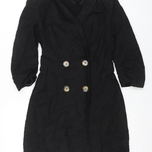 Zara Basic Women’s Black Linen Cotton Jacket Dress XS