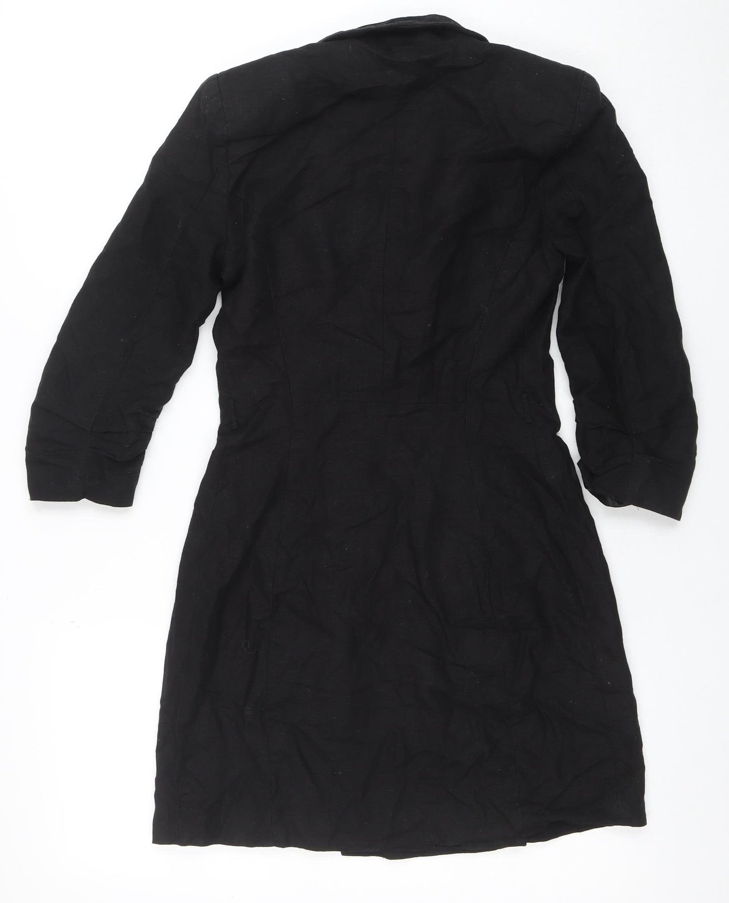 Zara Basic Women’s Black Linen Cotton Jacket Dress XS