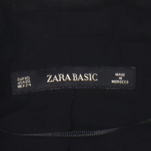 Zara Basic Women’s Black Linen Cotton Jacket Dress XS